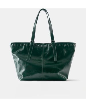 Pull&Bear Shoppertas Met Studs - Groen