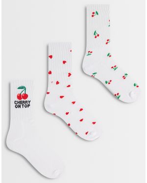 Vero Moda Sports Socks 3 Pack - Natural