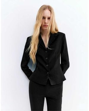 Pull&Bear Cropped Blazer - Zwart