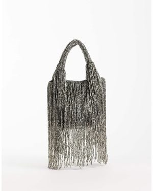 ASOS Verzierte clutch mit quaste - Mettallic