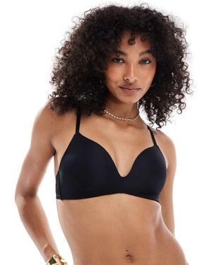 New Look Moulded Triangle Bra - Blue