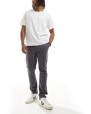 Threadbare 'Castello' Cotton Slim Fit Chino Trousers With Stretch - White