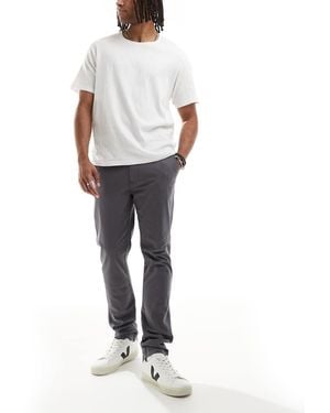 Threadbare 'Castello' Cotton Slim Fit Chino Trousers With Stretch - White
