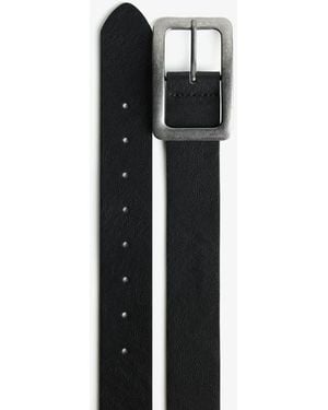 Bershka Belt With Wide Buckle - Black