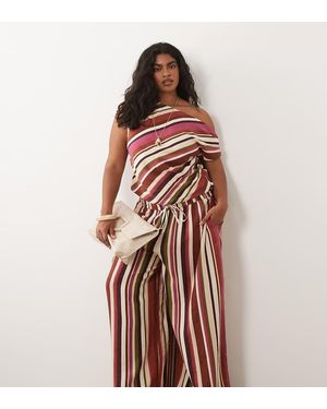 Nobody's Child Elstow Drawstring Waist Mid Rise Split Hem Trousers - Multicolour