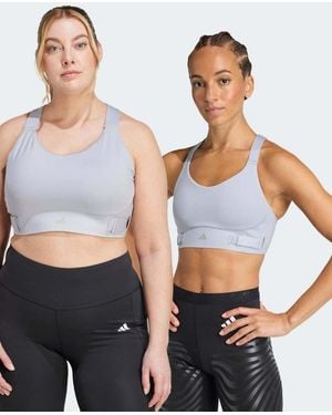 adidas Originals Fastimpact Luxe Run High-Support Bra - Grey