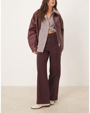Mango – paloma – gerade geschnittene jeans aus reiner baumwolle - Rot