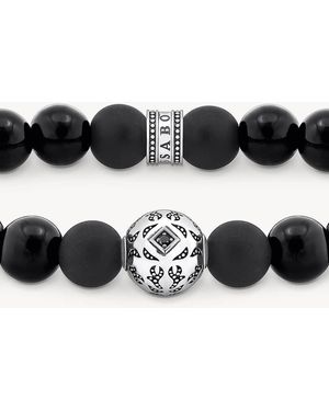 Thomas Sabo Blackened Beads Bracelet With Obsidian