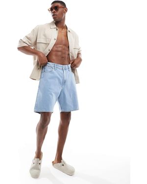 JJ Rebel – locker geschnittene jeansshorts - Blau