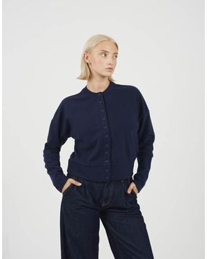 Brave Soul Long Sleeve Button Down Top - Blue
