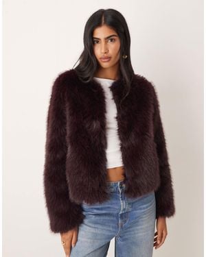 Threadbare – jacke aus kunstpelz - Braun
