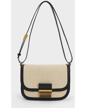 Charles & Keith Charlot Crossbody Bag - White