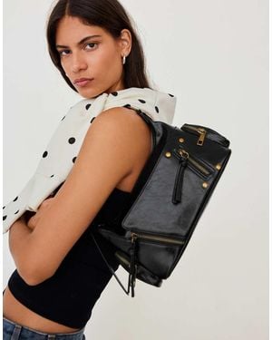 Bershka Mini Zip Bag - Black