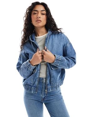 ONLY Veste en jean à capuche - moyen - Bleu