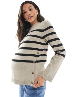 Mama.licious Mamalicious Knitted Sweater With Button Side Nursing Function - Grey