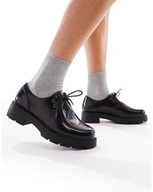 SEQWL Wide Fit Alfa Chunky Lace Ups - Black