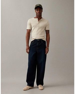 ASOS Vaqueros De Corte Recto Suelto Con Lavado Azul Oscuro De -Azul Marino