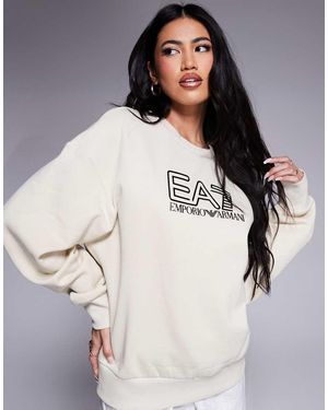 EA7 Armani Sweatshirt With Central Logo - White