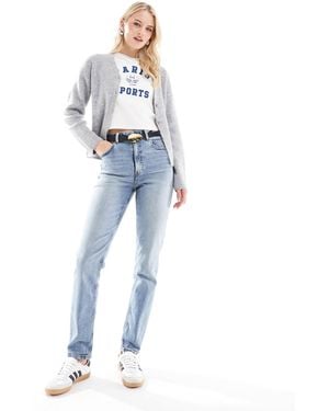 ASOS Asos Design Tall Slim Fit Mom Jeans - Blue