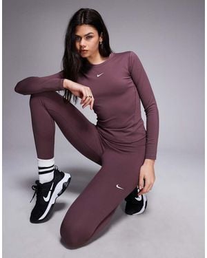 Nike Nike One Training Dri-fit Fitted Long Sleeve Top - Purple