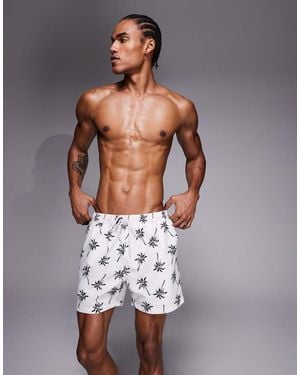 South Beach Palm Print Swim Shorts - Multicolour