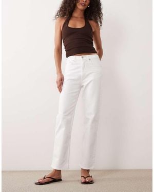 ARKET Vaqueros Blancos Elásticos De Corte Slim Jade De