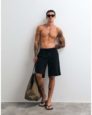 ASOS Lange Zwemshort - Zwart
