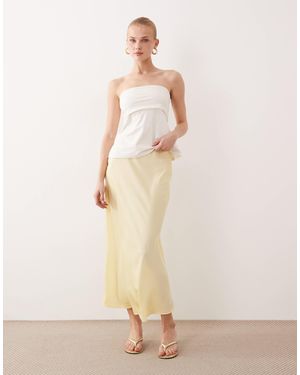 Vila Satin Maxi Skirt - Natural