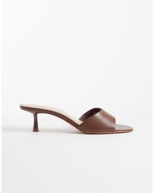 Mango – mules aus kunstleder - Braun