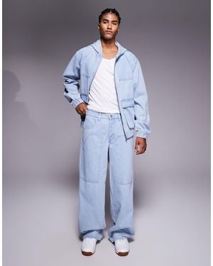 Liquor N Poker – weite carpenter-jeans - Blau
