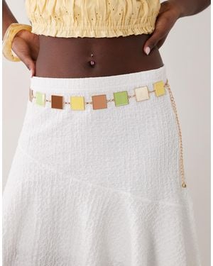 South Beach Resin Chain Belt - Natural