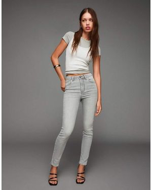Bershka Super High-waist Soft Skinny Jeans - Grey