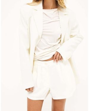 NA-KD Flared Mini Shorts - Natural