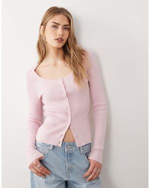 ASOS – strickjacke aus baumwollmix - Pink