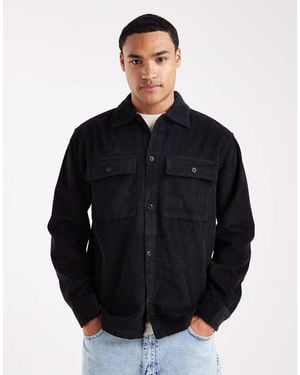 Jack & Jones Oversize Cord Overshirt - Black