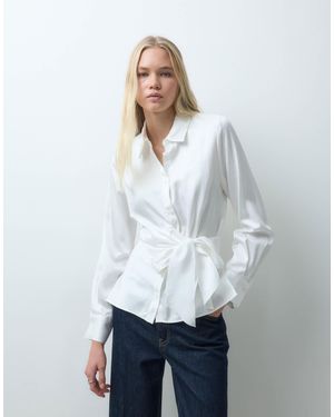 Mango – hemdbluse - Weiß