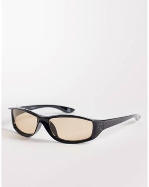 ASOS Wrap Light Tint Sunglasses - Natural