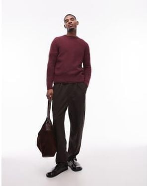 Mango Pull en laine mélangée douce - bordeaux - Rouge