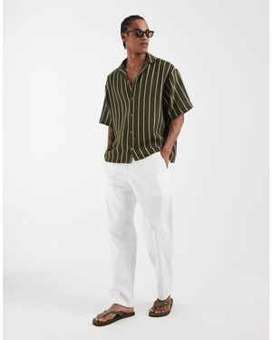 ASOS Camicia Oversize Scuro All'Uncinetto Con Rever - Verde