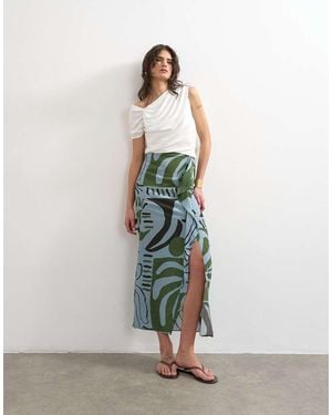 TOPSHOP Sarong Maxi Skirt - White