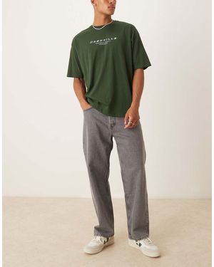 ARKET Mist Low Rise Baggy Wide Leg Jeans - Grey
