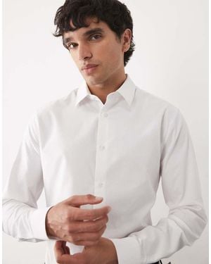 ASOS Textured Skinny Fit Smart Shirt - White