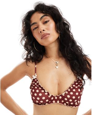 ASOS Dorothy Underwired Balcony Bikini Top - Green