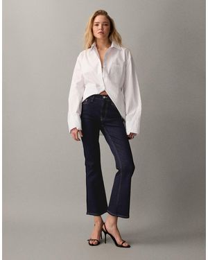 ASOS Crop Kick Flare Jean - Grey