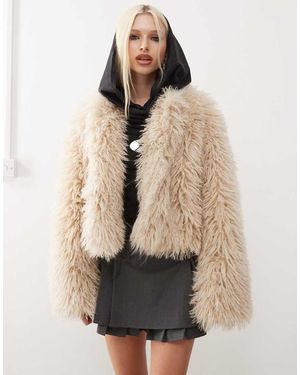 Monki faux shearling utility jacket discount