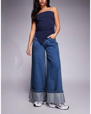 Courtside – oversize-jeans aus denim - Blau