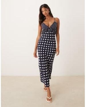 ASOS Cami Midi Dress With Frill Detail - Blue