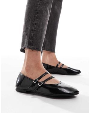 Cotton On Romy Double Buckle Flats - Black