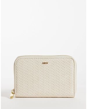 Mango Textured Faux Leather Purse - Natural