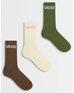 Vans Classic crew 3er-pack socken - Weiß